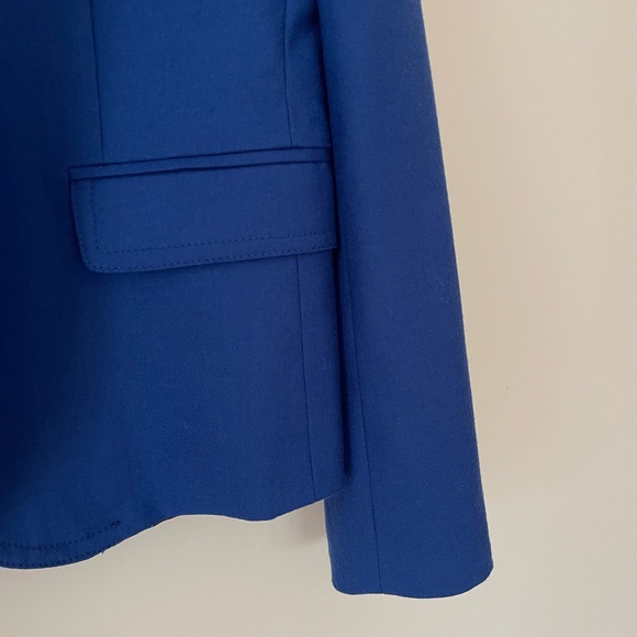 J. CREW EUC Cobalt Blue 100% Wool Preppy Schoolboy Blazer - Picture 4 of 6